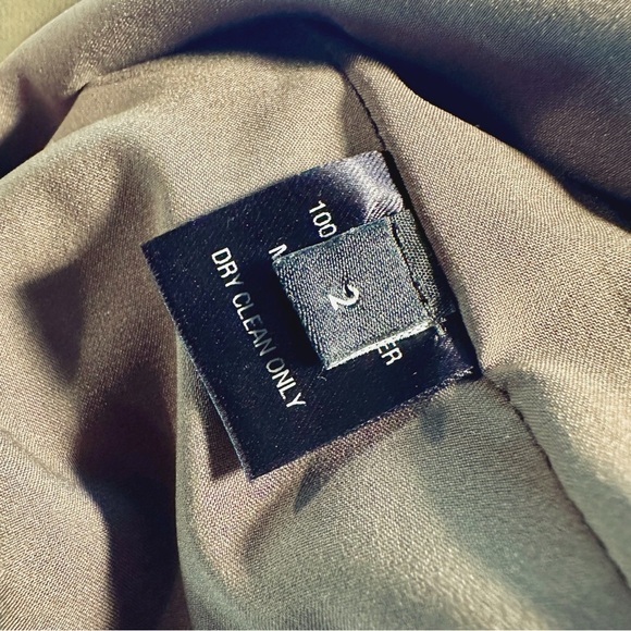 Brandon Maxwell Spring 2017 Collection Olive Green Layered-Sleeve Georgette Top - Picture 3 of 16